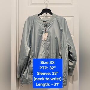 A New Day Full Zip Jacket, Water Resistant, NWT, Size 3X